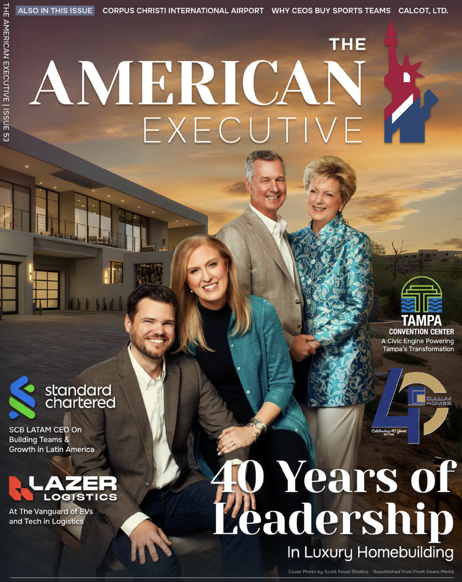 Cullum Homes Featured on Cover of The American Executive | 40 Years of Luxury Custom Homes